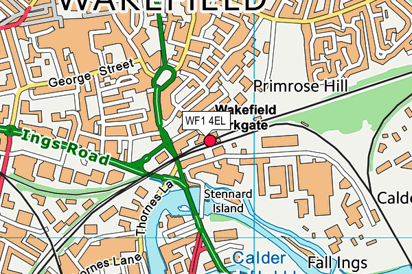 WF1 4EL map - OS VectorMap District (Ordnance Survey) WF1 4EL map - OS VectorMap District (Ordnance Survey)