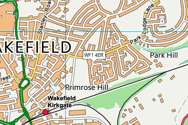 WF1 4ER map - OS VectorMap District (Ordnance Survey) WF1 4ER map - OS VectorMap District (Ordnance Survey)