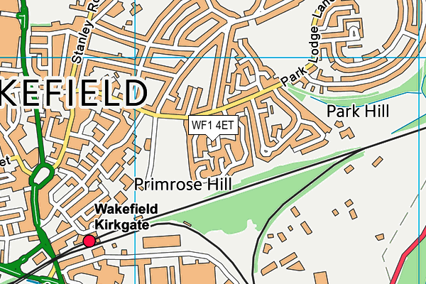 WF1 4ET map - OS VectorMap District (Ordnance Survey) WF1 4ET map - OS VectorMap District (Ordnance Survey)