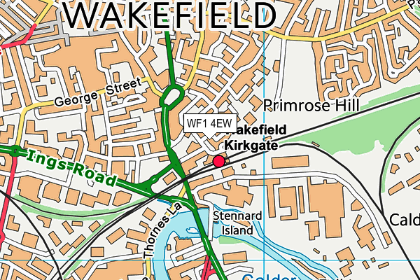 WF1 4EW map - OS VectorMap District (Ordnance Survey) WF1 4EW map - OS VectorMap District (Ordnance Survey)
