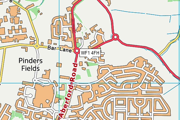 WF1 4FH map - OS VectorMap District (Ordnance Survey) WF1 4FH map - OS VectorMap District (Ordnance Survey)