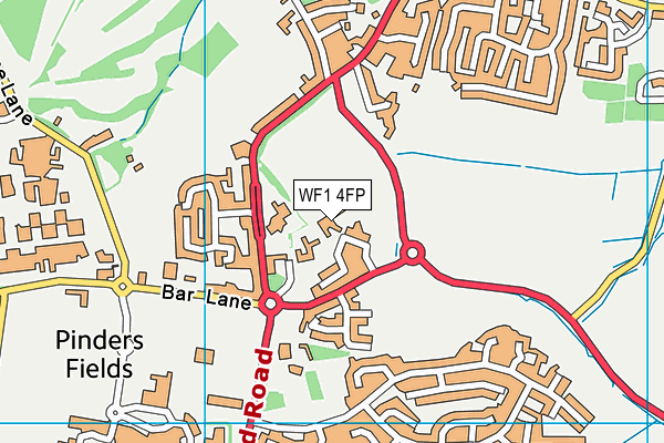 WF1 4FP map - OS VectorMap District (Ordnance Survey) WF1 4FP map - OS VectorMap District (Ordnance Survey)