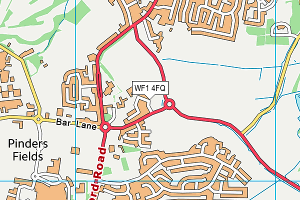WF1 4FQ map - OS VectorMap District (Ordnance Survey) WF1 4FQ map - OS VectorMap District (Ordnance Survey)