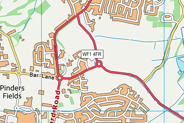 WF1 4FR map - OS VectorMap District (Ordnance Survey) WF1 4FR map - OS VectorMap District (Ordnance Survey)