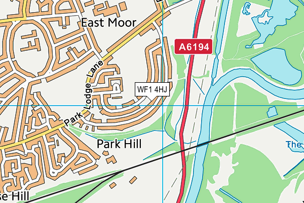 WF1 4HJ map - OS VectorMap District (Ordnance Survey) WF1 4HJ map - OS VectorMap District (Ordnance Survey)