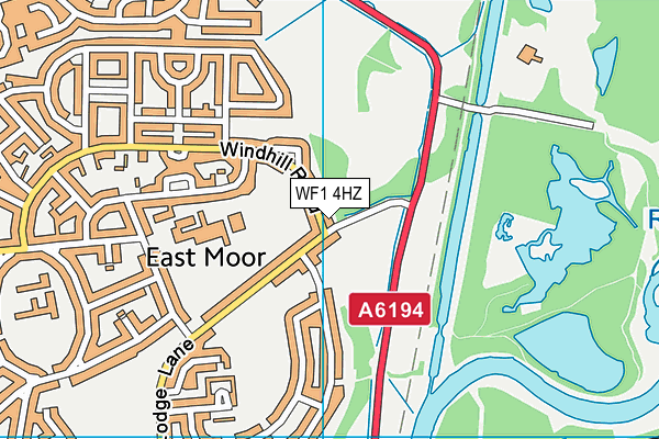 WF1 4HZ map - OS VectorMap District (Ordnance Survey) WF1 4HZ map - OS VectorMap District (Ordnance Survey)