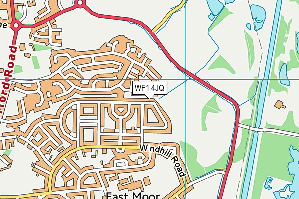 WF1 4JQ map - OS VectorMap District (Ordnance Survey) WF1 4JQ map - OS VectorMap District (Ordnance Survey)