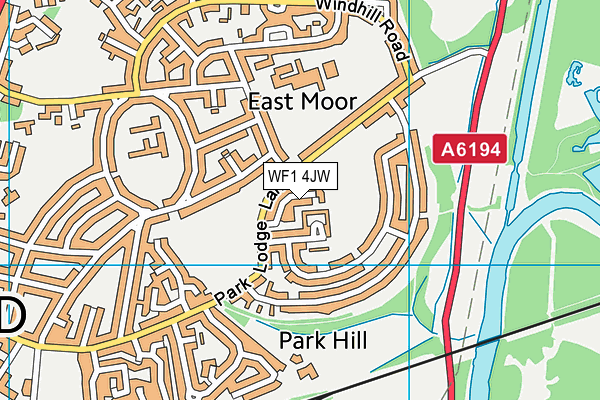 WF1 4JW map - OS VectorMap District (Ordnance Survey) WF1 4JW map - OS VectorMap District (Ordnance Survey)