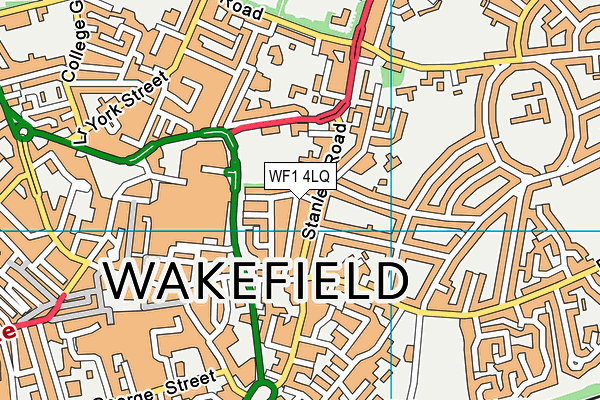 WF1 4LQ map - OS VectorMap District (Ordnance Survey)