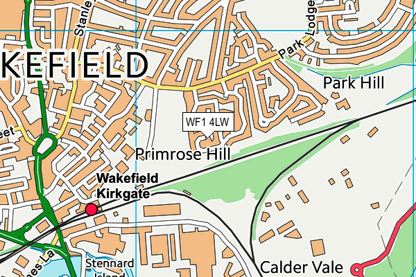 WF1 4LW map - OS VectorMap District (Ordnance Survey) WF1 4LW map - OS VectorMap District (Ordnance Survey)