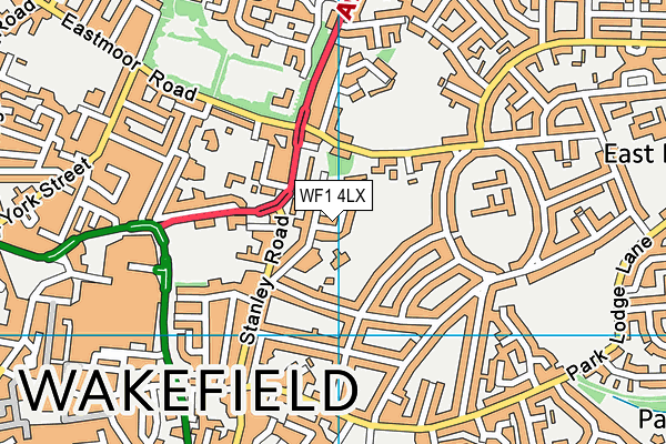 WF1 4LX map - OS VectorMap District (Ordnance Survey) WF1 4LX map - OS VectorMap District (Ordnance Survey)