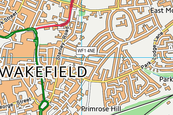 WF1 4NE map - OS VectorMap District (Ordnance Survey) WF1 4NE map - OS VectorMap District (Ordnance Survey)
