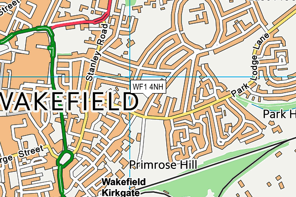 WF1 4NH map - OS VectorMap District (Ordnance Survey) WF1 4NH map - OS VectorMap District (Ordnance Survey)