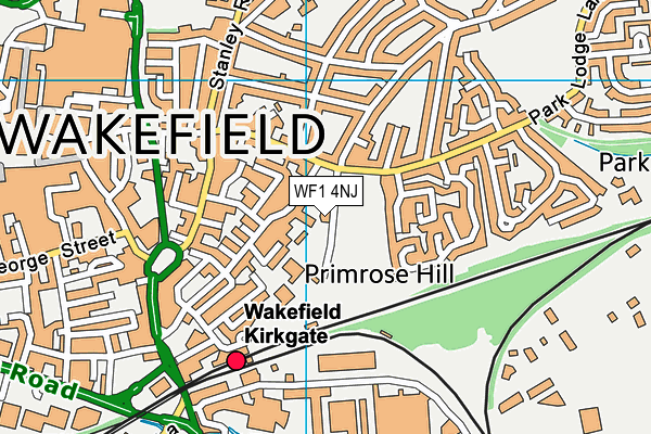 WF1 4NJ map - OS VectorMap District (Ordnance Survey) WF1 4NJ map - OS VectorMap District (Ordnance Survey)