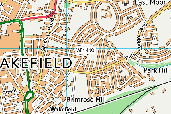 WF1 4NQ map - OS VectorMap District (Ordnance Survey) WF1 4NQ map - OS VectorMap District (Ordnance Survey)