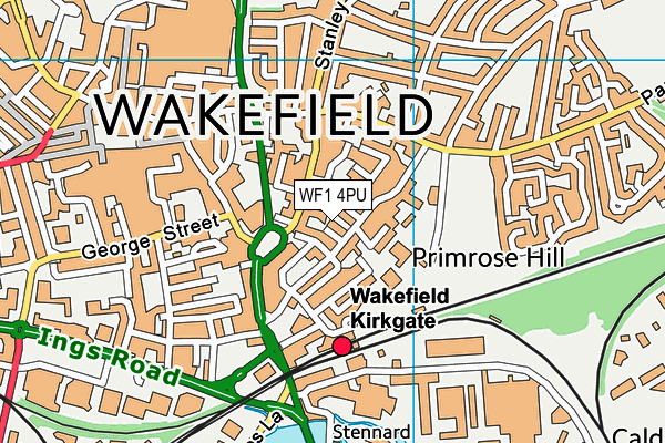 WF1 4PU map - OS VectorMap District (Ordnance Survey) WF1 4PU map - OS VectorMap District (Ordnance Survey)
