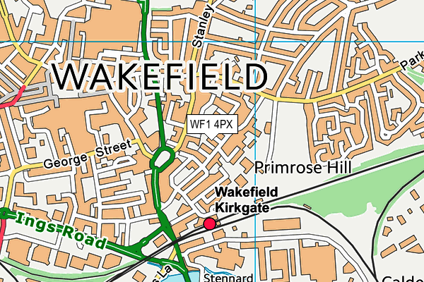 WF1 4PX map - OS VectorMap District (Ordnance Survey) WF1 4PX map - OS VectorMap District (Ordnance Survey)