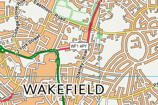 WF1 4PY map - OS VectorMap District (Ordnance Survey) WF1 4PY map - OS VectorMap District (Ordnance Survey)