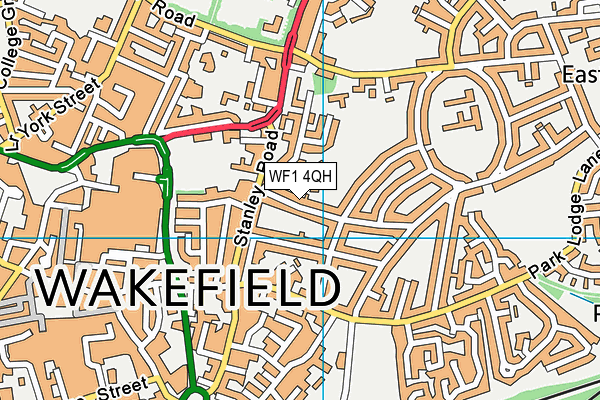WF1 4QH map - OS VectorMap District (Ordnance Survey) WF1 4QH map - OS VectorMap District (Ordnance Survey)