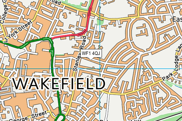 WF1 4QJ map - OS VectorMap District (Ordnance Survey) WF1 4QJ map - OS VectorMap District (Ordnance Survey)