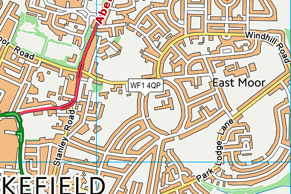 WF1 4QP map - OS VectorMap District (Ordnance Survey) WF1 4QP map - OS VectorMap District (Ordnance Survey)
