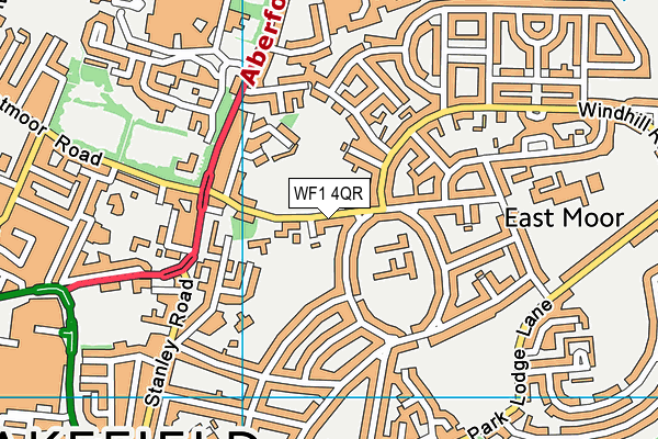 WF1 4QR map - OS VectorMap District (Ordnance Survey) WF1 4QR map - OS VectorMap District (Ordnance Survey)