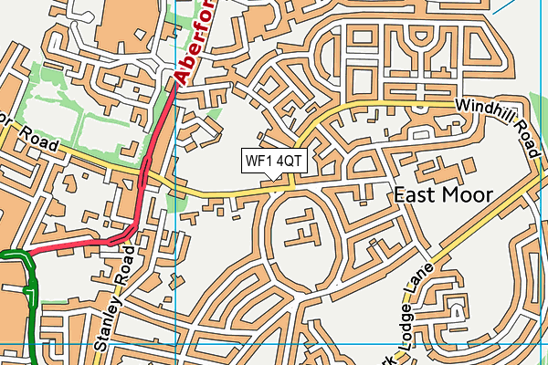 WF1 4QT map - OS VectorMap District (Ordnance Survey) WF1 4QT map - OS VectorMap District (Ordnance Survey)