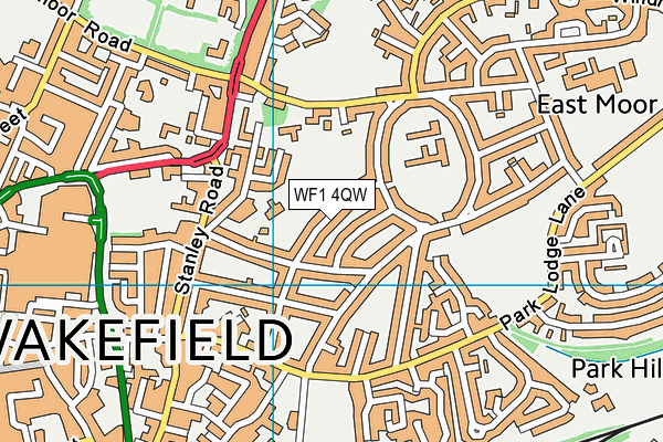 WF1 4QW map - OS VectorMap District (Ordnance Survey) WF1 4QW map - OS VectorMap District (Ordnance Survey)