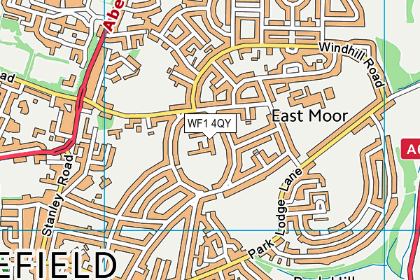 WF1 4QY map - OS VectorMap District (Ordnance Survey) WF1 4QY map - OS VectorMap District (Ordnance Survey)