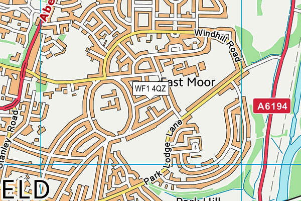 WF1 4QZ map - OS VectorMap District (Ordnance Survey) WF1 4QZ map - OS VectorMap District (Ordnance Survey)
