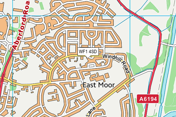 WF1 4SD map - OS VectorMap District (Ordnance Survey) WF1 4SD map - OS VectorMap District (Ordnance Survey)