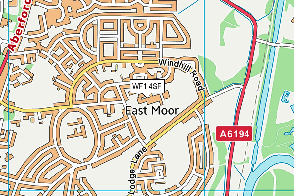 WF1 4SF map - OS VectorMap District (Ordnance Survey) WF1 4SF map - OS VectorMap District (Ordnance Survey)