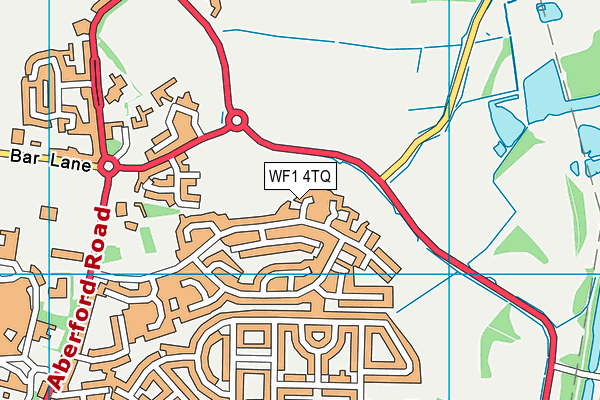 WF1 4TQ map - OS VectorMap District (Ordnance Survey) WF1 4TQ map - OS VectorMap District (Ordnance Survey)