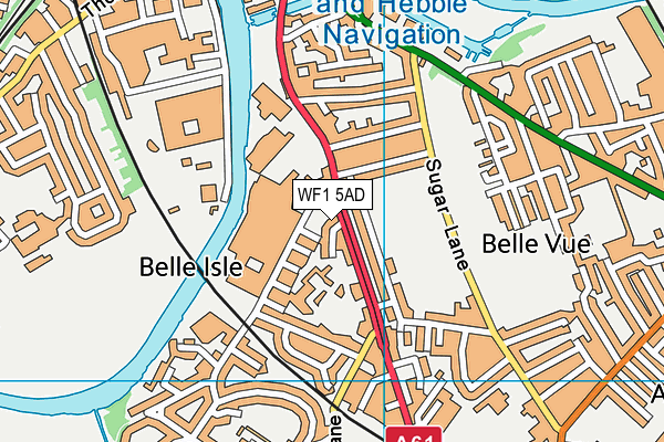 WF1 5AD map - OS VectorMap District (Ordnance Survey) WF1 5AD map - OS VectorMap District (Ordnance Survey)