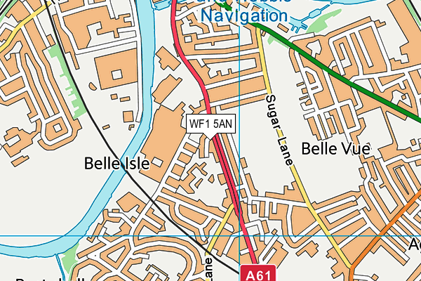 WF1 5AN map - OS VectorMap District (Ordnance Survey) WF1 5AN map - OS VectorMap District (Ordnance Survey)