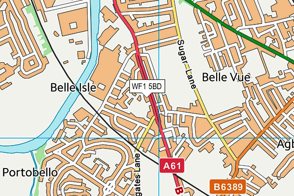 WF1 5BD map - OS VectorMap District (Ordnance Survey) WF1 5BD map - OS VectorMap District (Ordnance Survey)