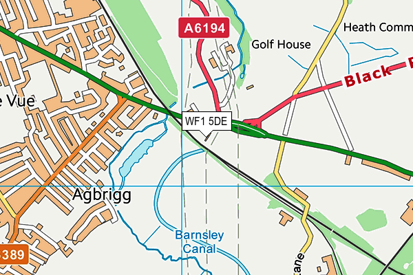 WF1 5DE map - OS VectorMap District (Ordnance Survey) WF1 5DE map - OS VectorMap District (Ordnance Survey)