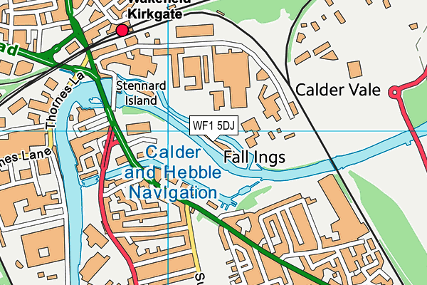 WF1 5DJ map - OS VectorMap District (Ordnance Survey) WF1 5DJ map - OS VectorMap District (Ordnance Survey)