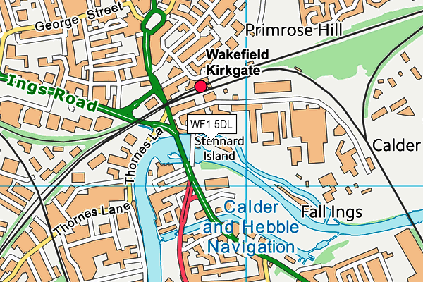 WF1 5DL map - OS VectorMap District (Ordnance Survey) WF1 5DL map - OS VectorMap District (Ordnance Survey)