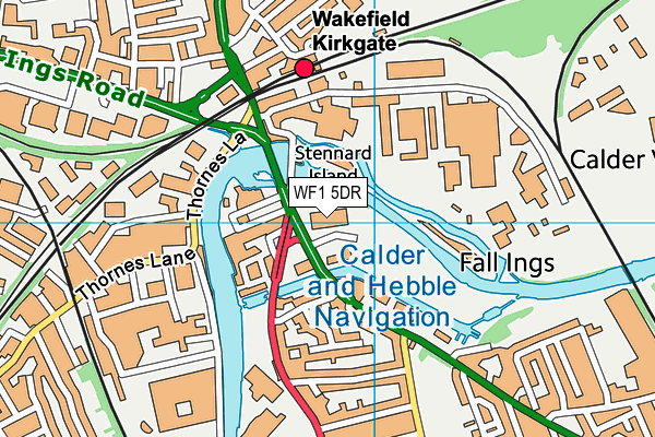 WF1 5DR map - OS VectorMap District (Ordnance Survey) WF1 5DR map - OS VectorMap District (Ordnance Survey)