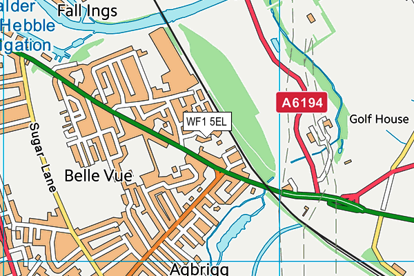 WF1 5EL map - OS VectorMap District (Ordnance Survey) WF1 5EL map - OS VectorMap District (Ordnance Survey)