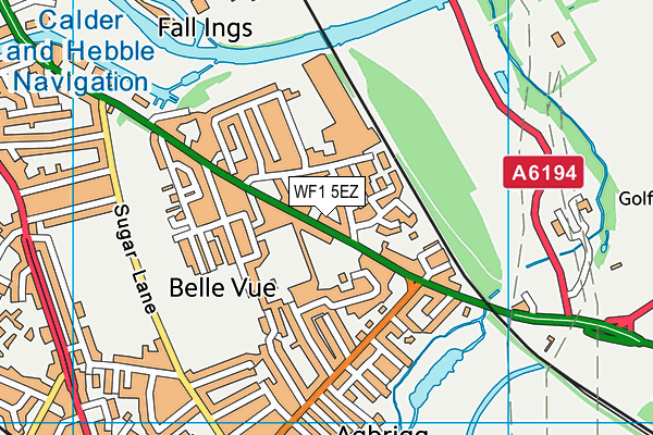 WF1 5EZ map - OS VectorMap District (Ordnance Survey) WF1 5EZ map - OS VectorMap District (Ordnance Survey)