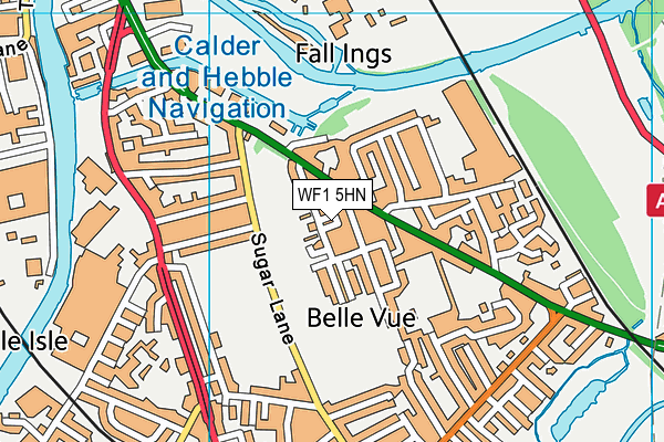WF1 5HN map - OS VectorMap District (Ordnance Survey) WF1 5HN map - OS VectorMap District (Ordnance Survey)
