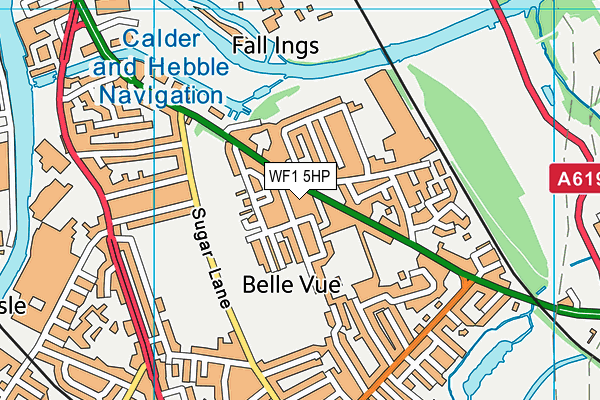 WF1 5HP map - OS VectorMap District (Ordnance Survey) WF1 5HP map - OS VectorMap District (Ordnance Survey)