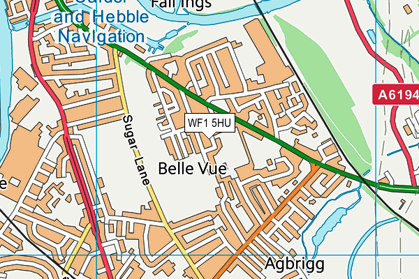 WF1 5HU map - OS VectorMap District (Ordnance Survey) WF1 5HU map - OS VectorMap District (Ordnance Survey)