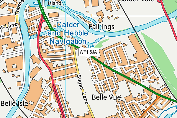 WF1 5JA map - OS VectorMap District (Ordnance Survey) WF1 5JA map - OS VectorMap District (Ordnance Survey)