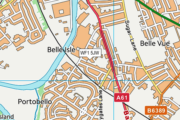 WF1 5JW map - OS VectorMap District (Ordnance Survey) WF1 5JW map - OS VectorMap District (Ordnance Survey)