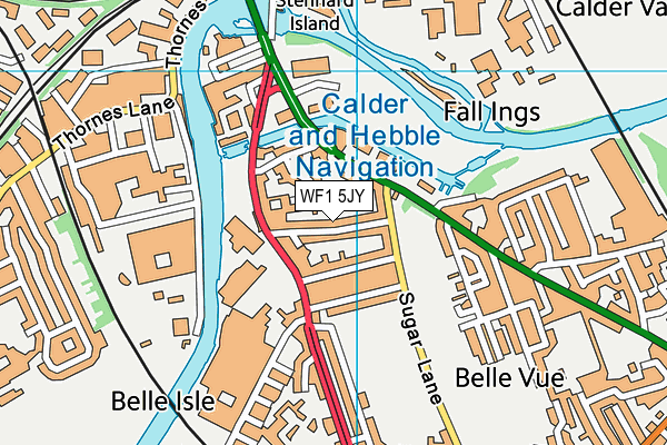 WF1 5JY map - OS VectorMap District (Ordnance Survey) WF1 5JY map - OS VectorMap District (Ordnance Survey)
