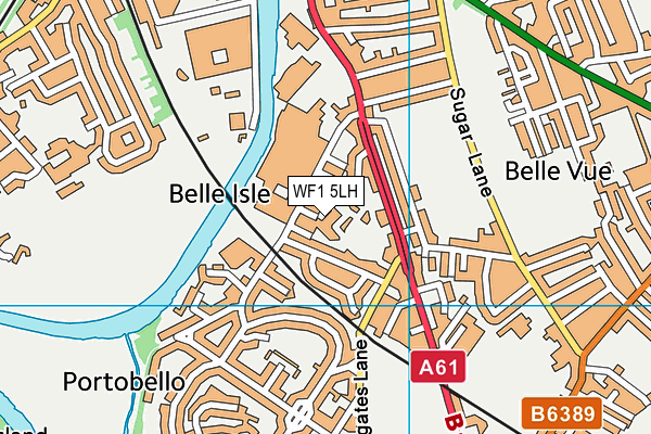 WF1 5LH map - OS VectorMap District (Ordnance Survey) WF1 5LH map - OS VectorMap District (Ordnance Survey)