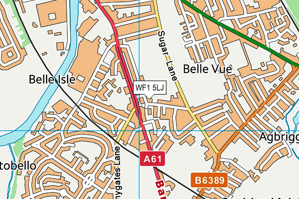 WF1 5LJ map - OS VectorMap District (Ordnance Survey) WF1 5LJ map - OS VectorMap District (Ordnance Survey)